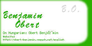 benjamin obert business card